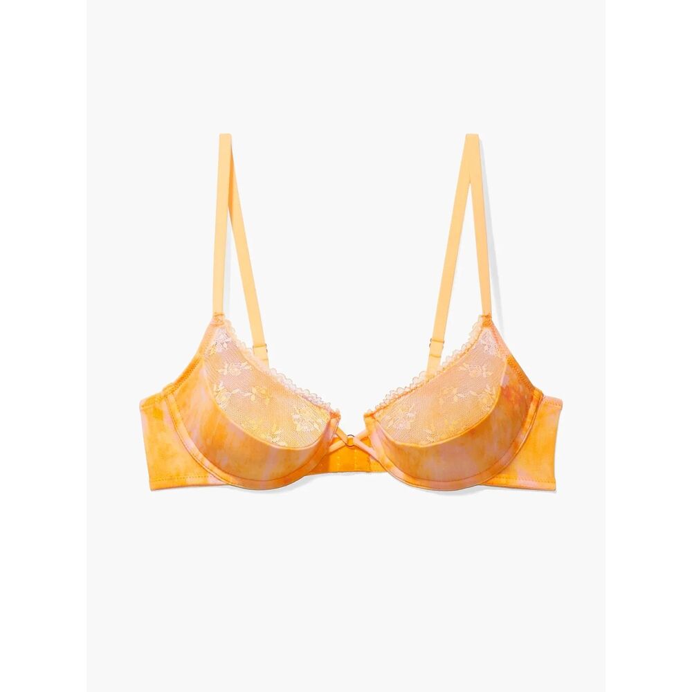 Savage X Fenty Yellow Orange Lace Underwire Bra